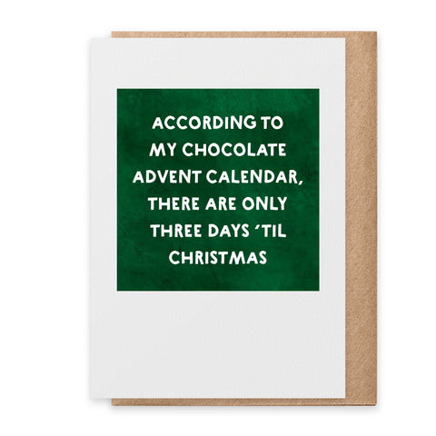 Chocolate Advent Card