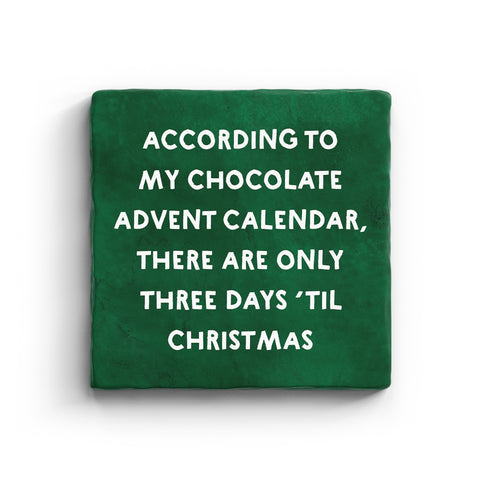 Chocolate Advent Coaster