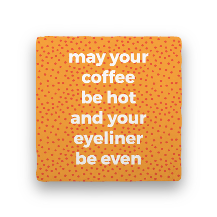 Eyeliner-Coffee Talk-Paisley & Parsley-Coaster