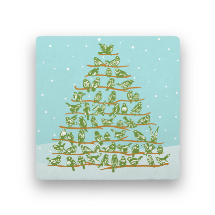Bird Tree-Holiday-Paisley & Parsley-Coaster