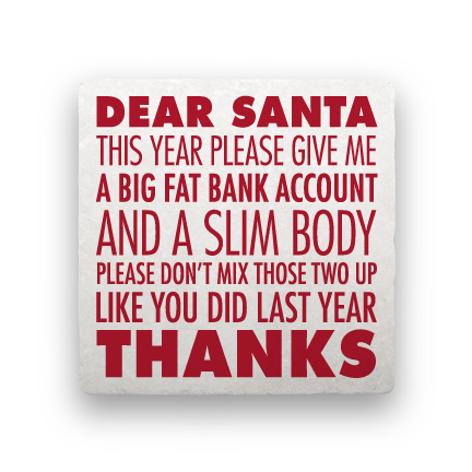 Dear Santa-Holiday-Paisley & Parsley-Coaster