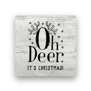 Oh Deer - Wood-Holiday-Paisley & Parsley-Coaster