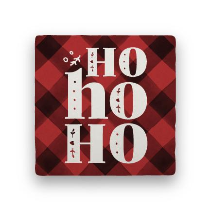 Ho Ho Ho - Red-Holiday-Paisley & Parsley-Coaster