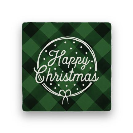 Happy Christmas - Green-Holiday-Paisley & Parsley-Coaster