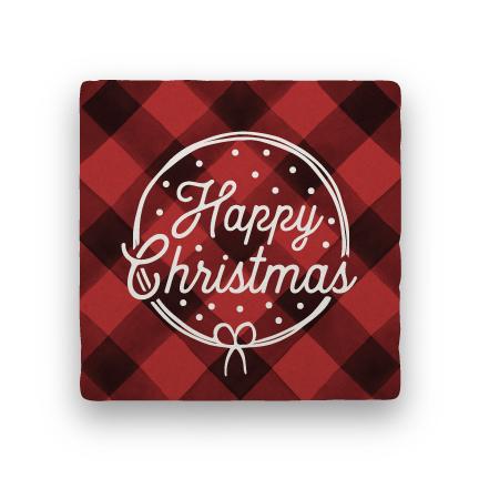 Happy Christmas - Red-Holiday-Paisley & Parsley-Coaster