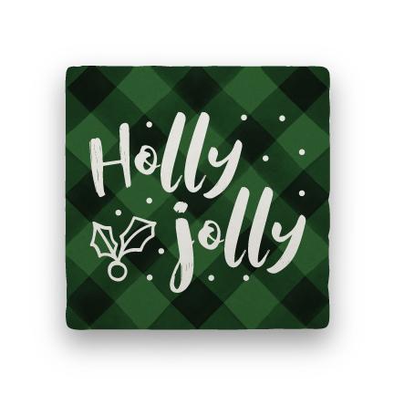 Holly Jolly - Green-Holiday-Paisley & Parsley-Coaster