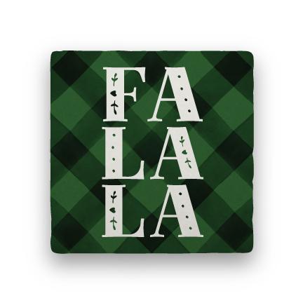 Fa La La - Green-Holiday-Paisley & Parsley-Coaster