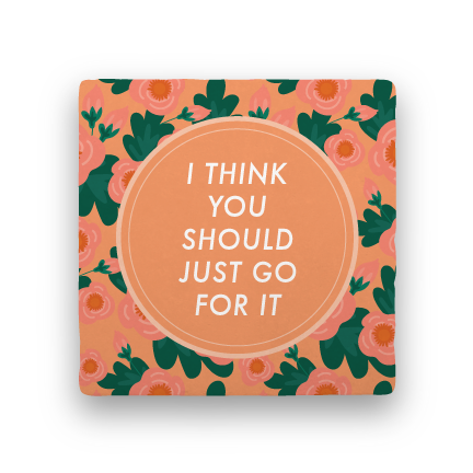 Just Go for It-Garden Party-Paisley & Parsley-Coaster
