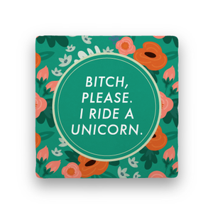I Ride a Unicorn-Garden Party-Paisley & Parsley-Coaster