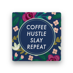 Coffee Hustle Slay-Garden Party-Paisley & Parsley-Coaster