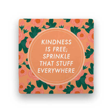 Kindness Is Free-Garden Party-Paisley & Parsley-Coaster