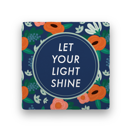 Let Your Light Shine-Garden Party-Paisley & Parsley-Coaster