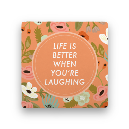When You're Laughing-Garden Party-Paisley & Parsley-Coaster