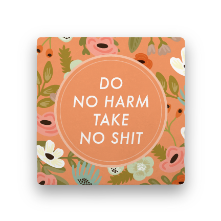 Do No Harm-Garden Party-Paisley & Parsley-Coaster