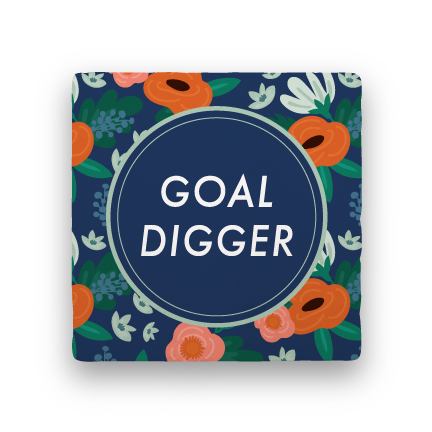 Goal Digger-Garden Party-Paisley & Parsley-Coaster