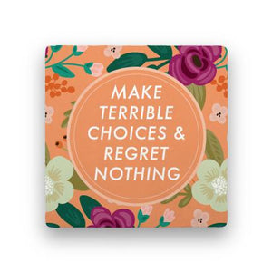 Regret Nothing-Garden Party-Paisley & Parsley-Coaster