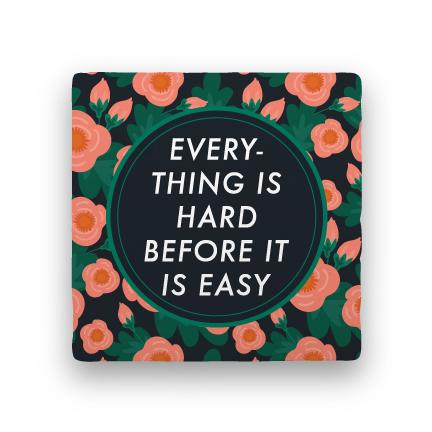 Hard Before Easy-Garden Party-Paisley & Parsley-Coaster