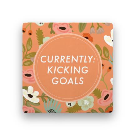 Kicking Goals-Garden Party-Paisley & Parsley-Coaster