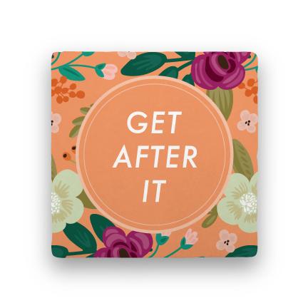 Get After It-Garden Party-Paisley & Parsley-Coaster