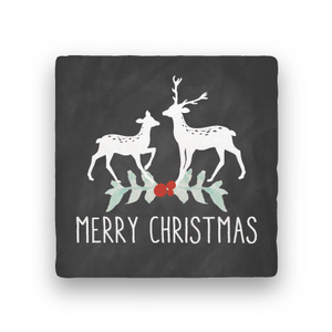 Merry Christmas Deer-Holiday-Paisley & Parsley-Coaster