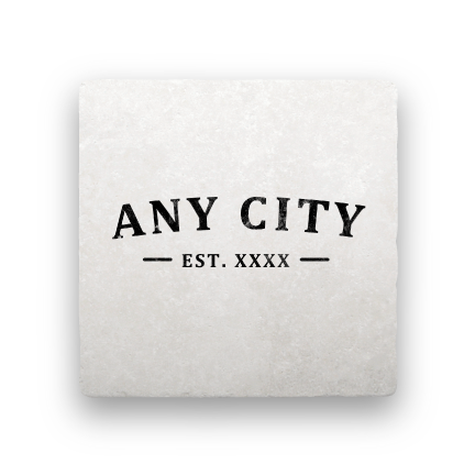 EST. (Any City)-Personalized-Paisley & Parsley-Coaster