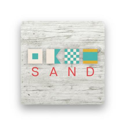 Sand-Let's Be Nautical-Paisley & Parsley-Coaster