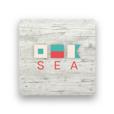 Sea-Let's Be Nautical-Paisley & Parsley-Coaster
