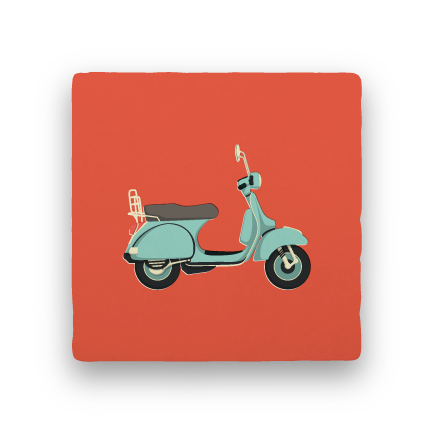 Moped-Summer Vacation-Paisley & Parsley-Coaster