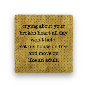 Broken Heart-Polka Spots-Paisley & Parsley-Coaster