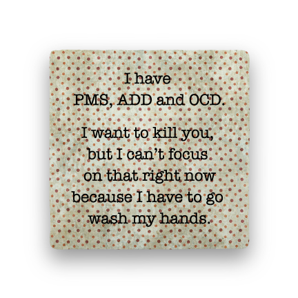 PMS OCD ADD-Polka Spots-Paisley & Parsley-Coaster