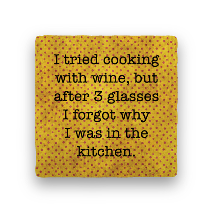 Cooking with Wine-Polka Spots-Paisley & Parsley-Coaster