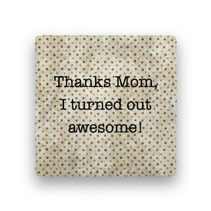 Thanks Mom-Polka Spots-Paisley & Parsley-Coaster