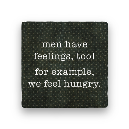 Men Have Feelings-Polka Spots-Paisley & Parsley-Coaster