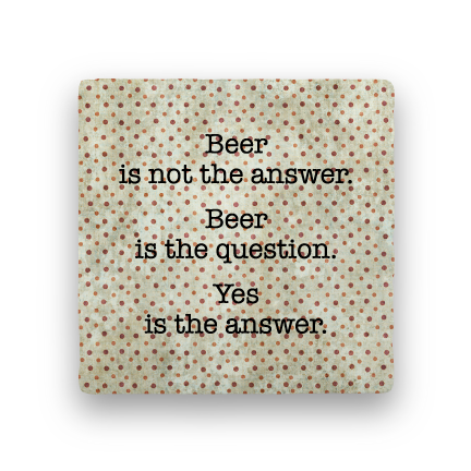 Yes Is the Answer-Polka Spots-Paisley & Parsley-Coaster