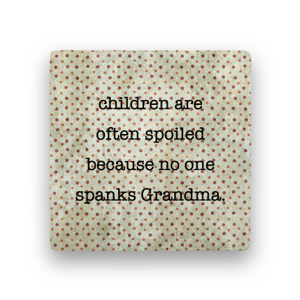 Spank Grandma-Polka Spots-Paisley & Parsley-Coaster