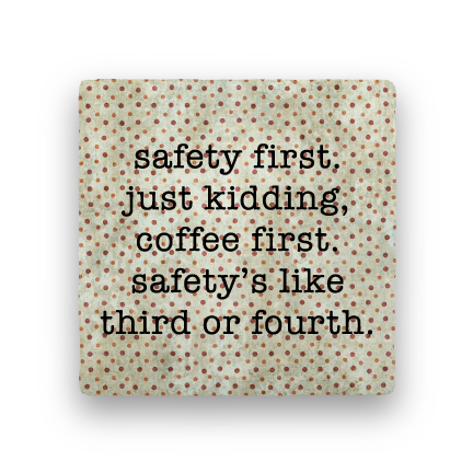 Safety First-Polka Spots-Paisley & Parsley-Coaster
