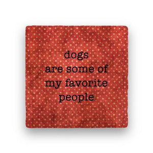 Dogs Favorite People-Polka Spots-Paisley & Parsley-Coaster