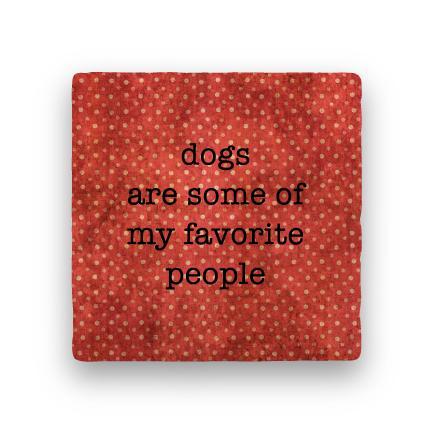 Dogs Favorite People-Polka Spots-Paisley & Parsley-Coaster