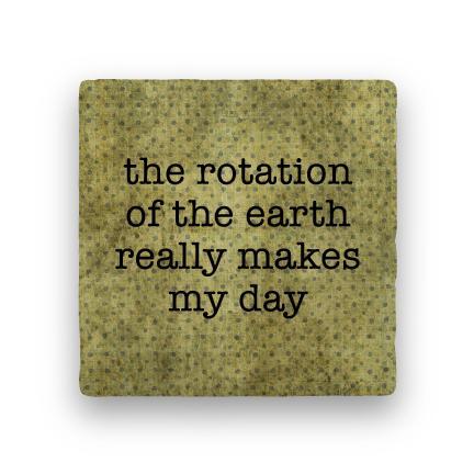 Rotation of Earth-Polka Spots-Paisley & Parsley-Coaster