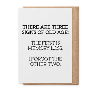 Signs of Old Age